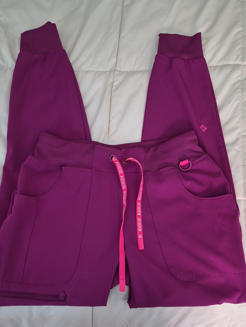 Womens Magenta Joggerscrub Pants Xs